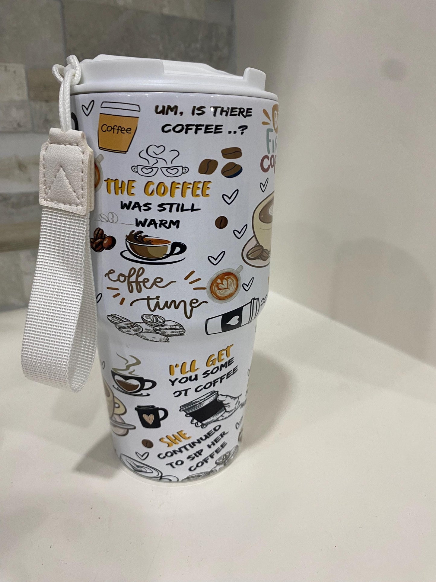 But first coffee. Coffee mug 20 oz. Coffee tumbler 20 oz. Personalized coffee tumbler