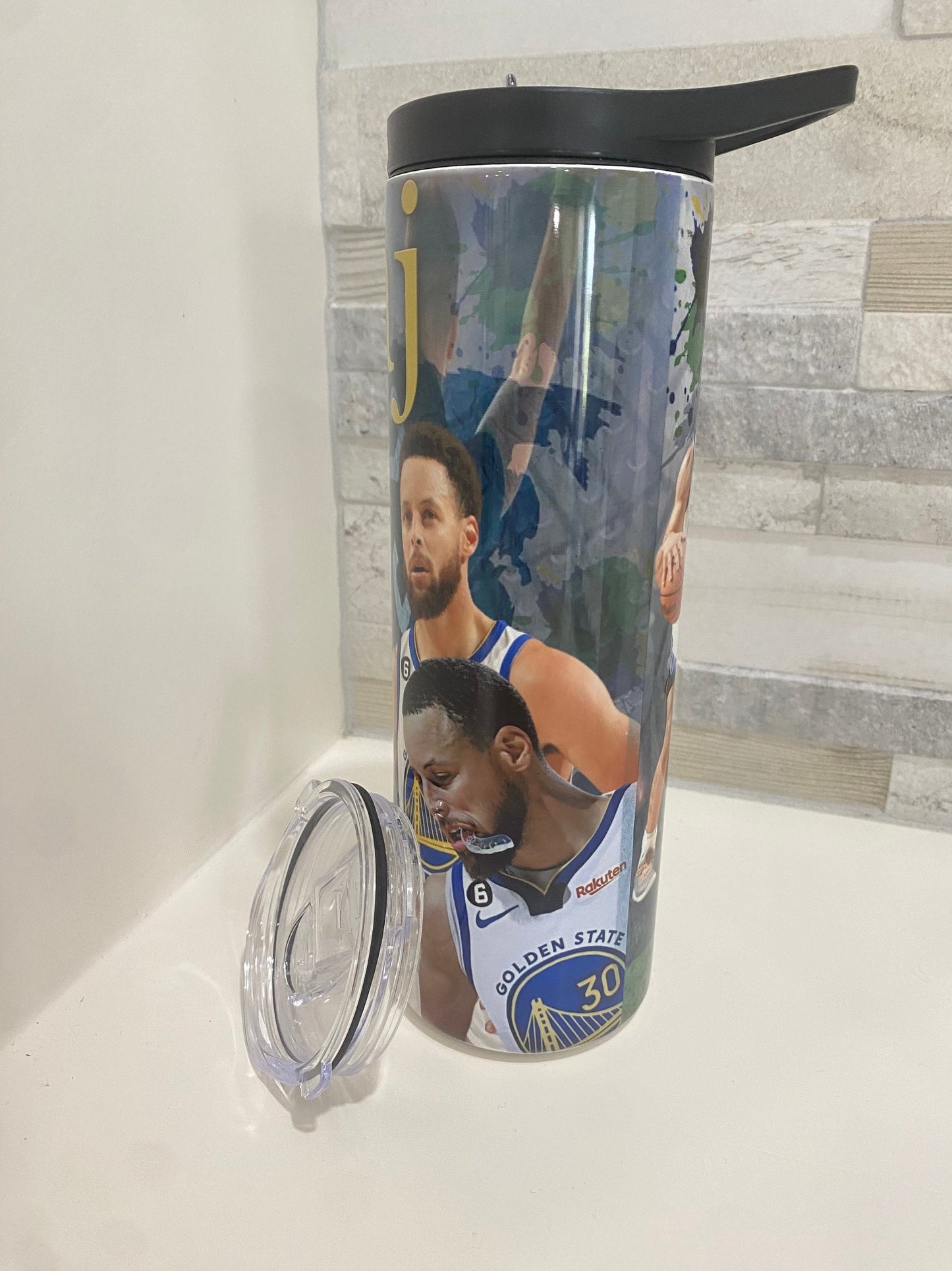 Steph Curry Water Bottle personalized. Basketball team. 20 oz tumbler. Sport team.