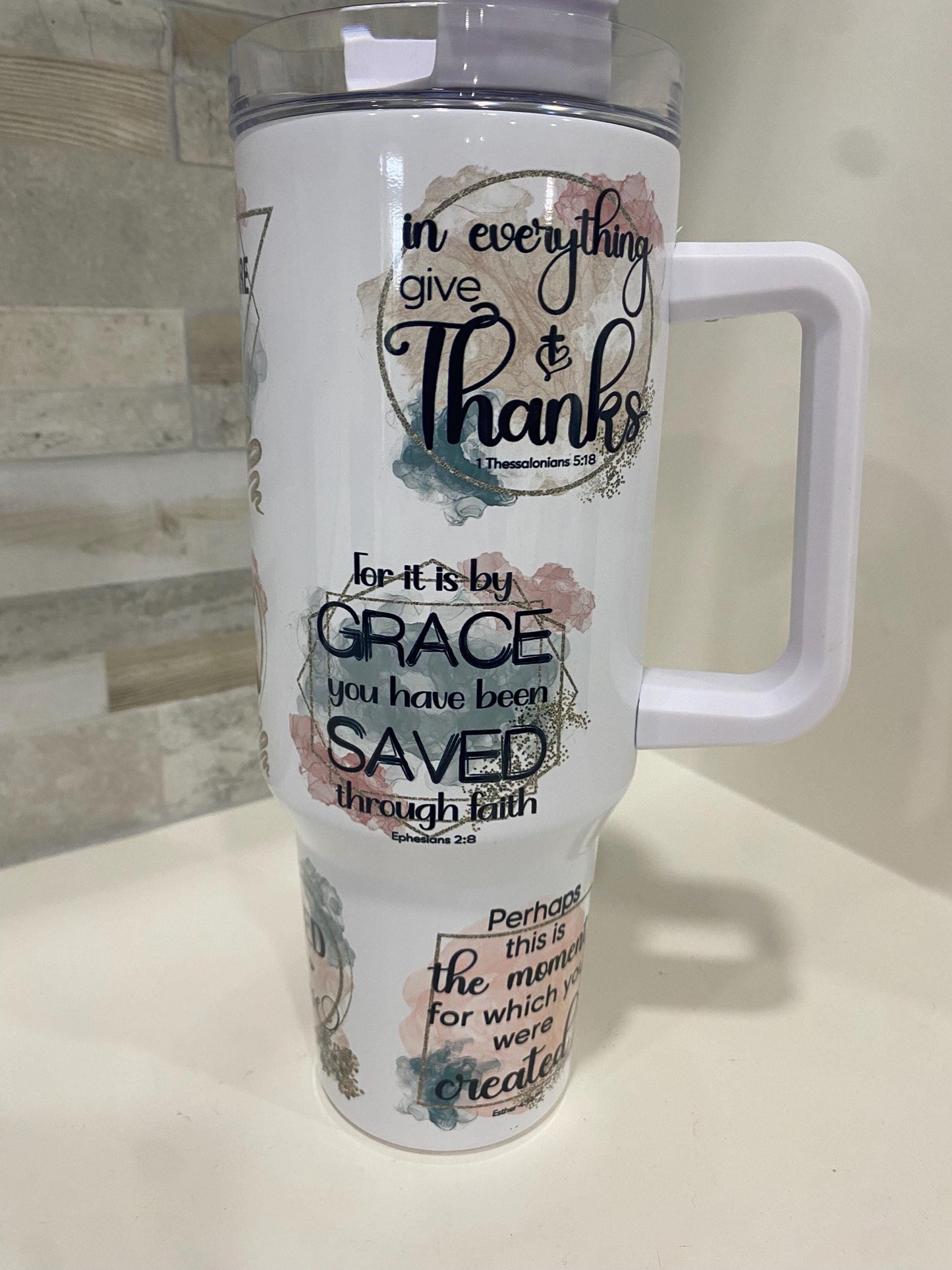 Faith affirmation.Bible verse 40 oz tumbler. Bible verse tumbler. I can do all things through Christ. Christian Tumbler inspired.