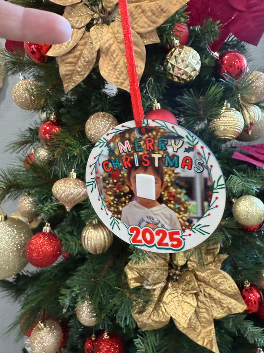 Personalized Christmas ornament.