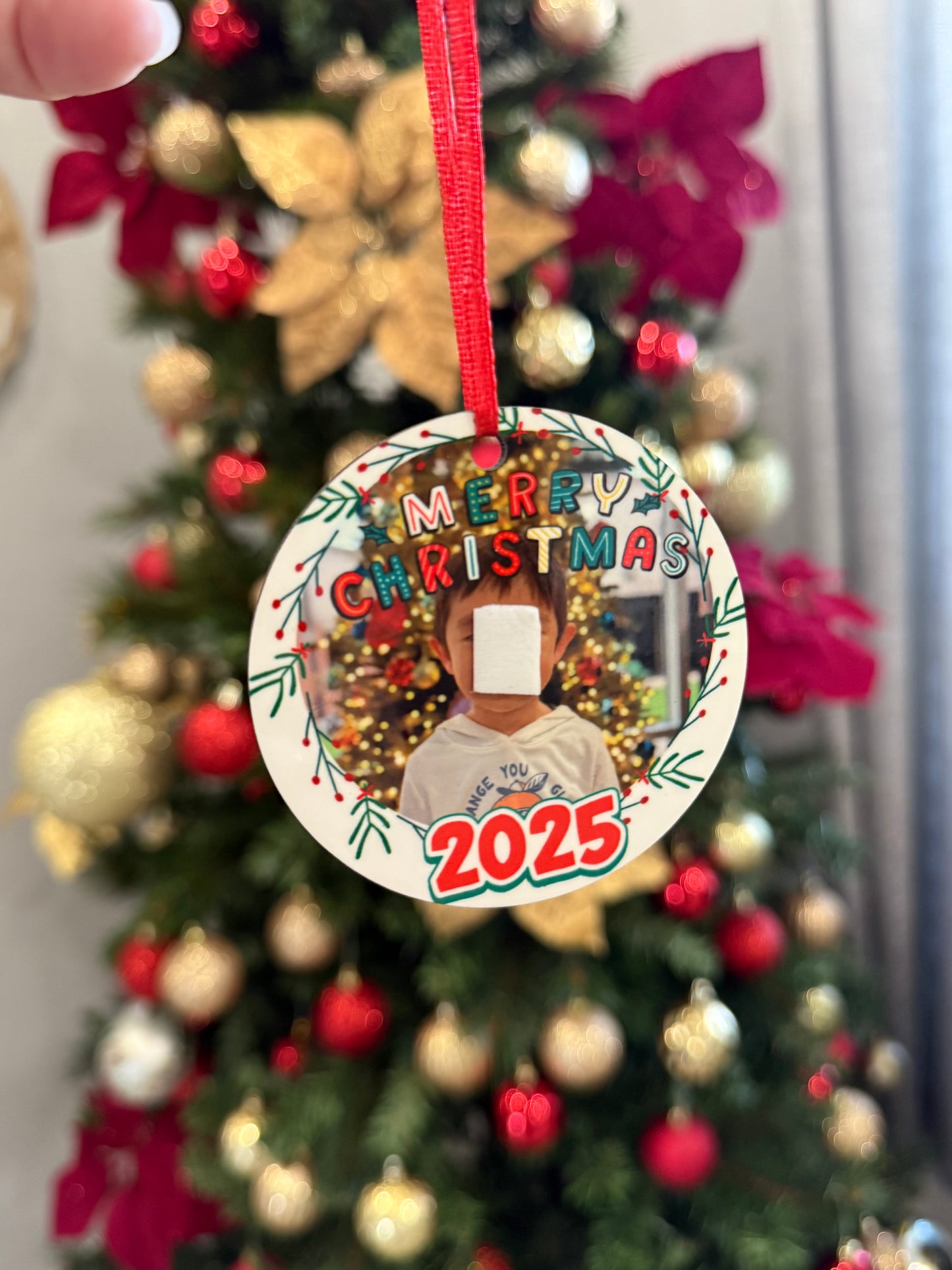 Personalized Christmas ornament.