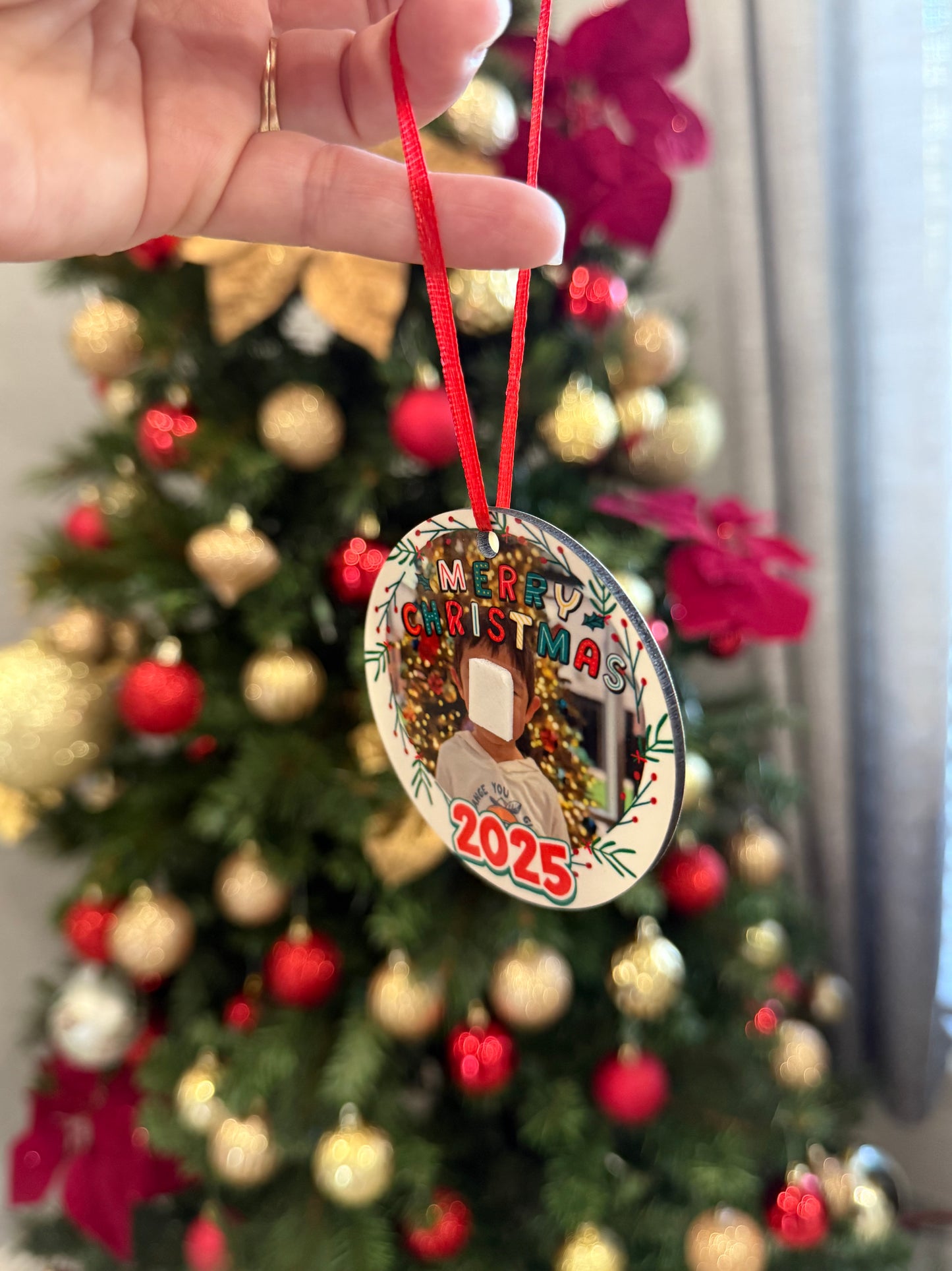 Personalized Christmas ornament.