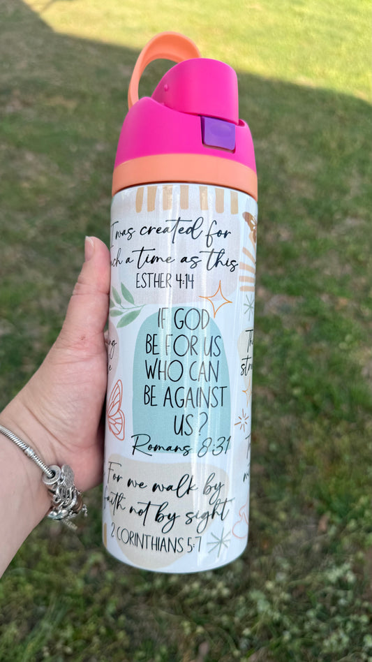 Motivational Water bottle owala style. 24 oz Tumbler. owala style  bottle. Inspirational tumbler for Women | perfect Gif