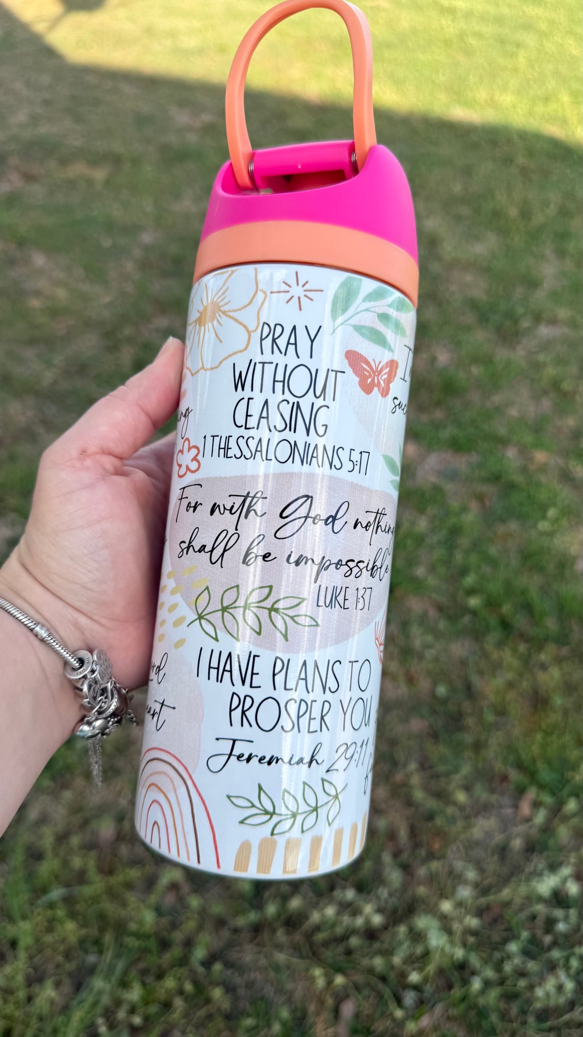 Motivational Water bottle owala style. 24 oz Tumbler. owala style  bottle. Inspirational tumbler for Women | perfect Gif