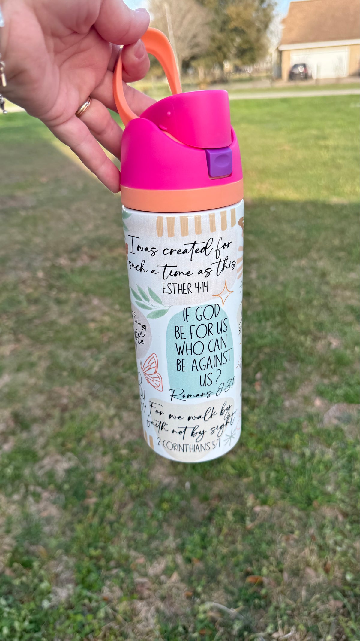 Motivational Water bottle owala style. 24 oz Tumbler. owala style  bottle. Inspirational tumbler for Women | perfect Gif