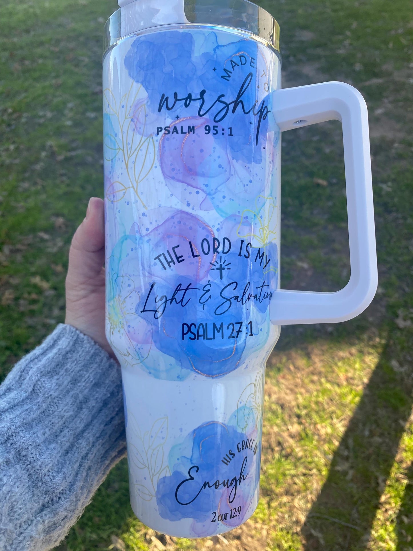 Faith affirmation.Bible verse 40 oz tumbler. Bible verse tumbler. Made to worship Christian mug. Christian tumbler. Bible verse-inspired mug