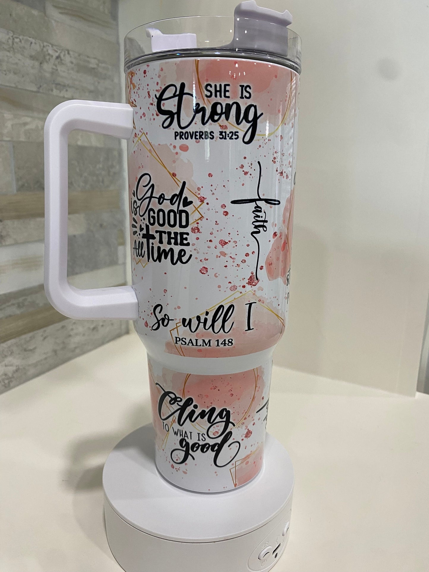 Faith affirmation.Bible verse 40 oz tumbler. Bible verse tumbler. I can do all things through Christ. Christian Tumbler inspired.