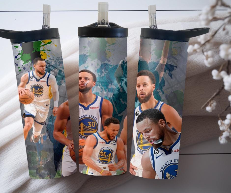 Steph Curry Water Bottle personalized. Basketball team. 20 oz tumbler. Sport team.