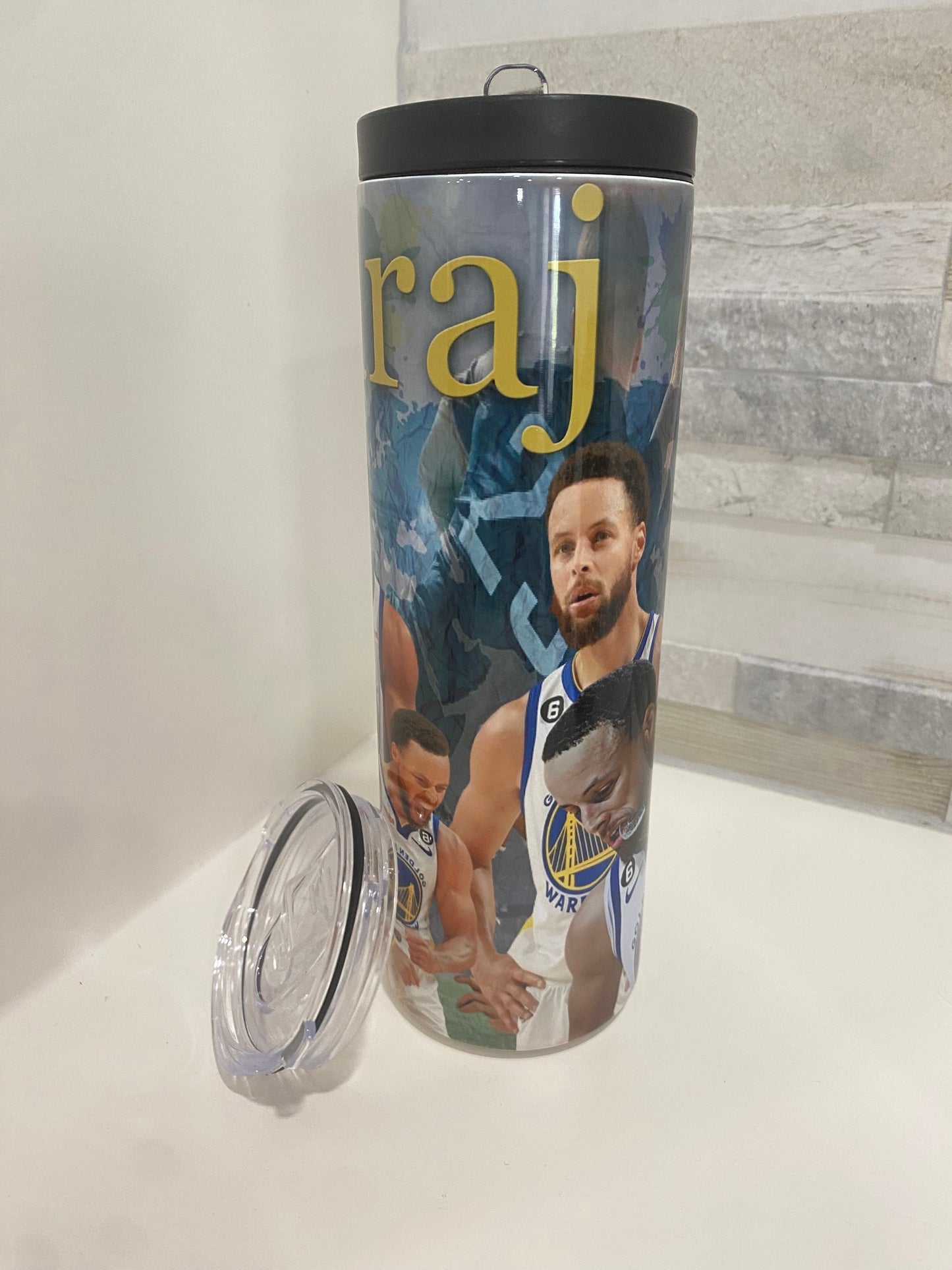 Steph Curry Water Bottle personalized. Basketball team. 20 oz tumbler. Sport team.