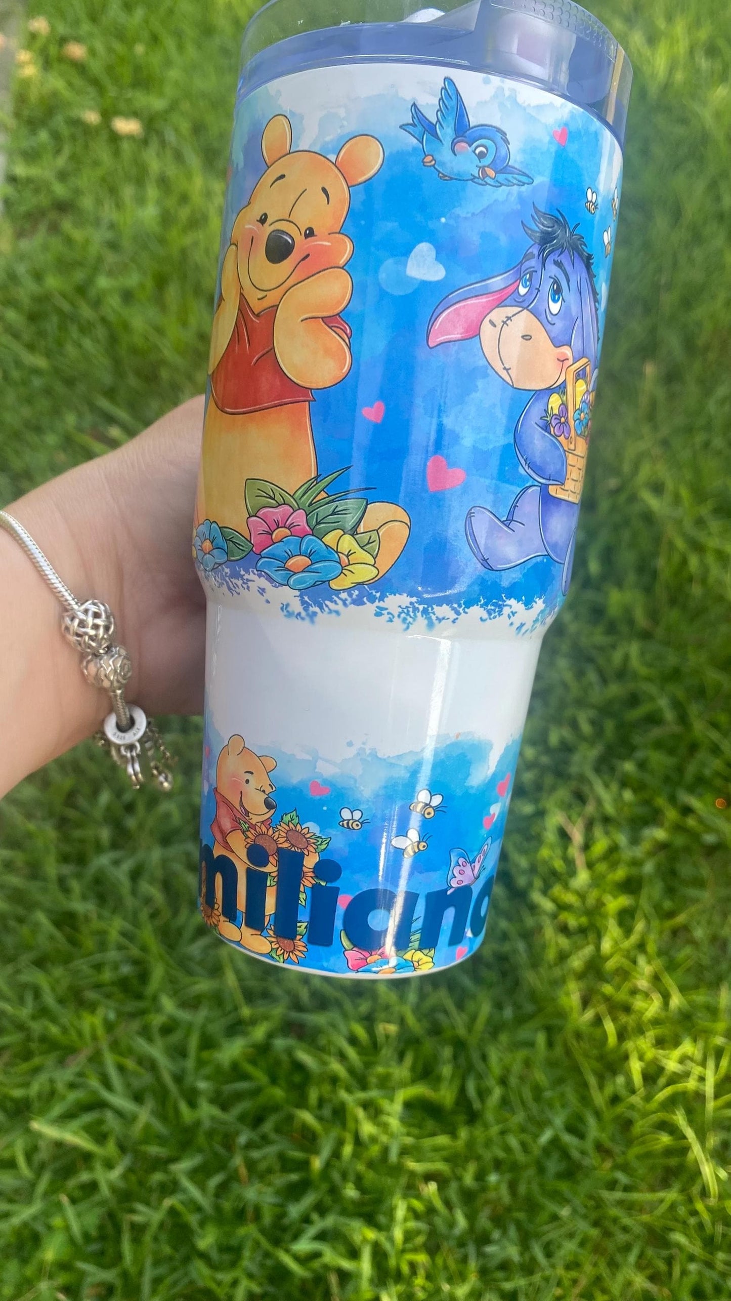 kids tumbler 14 oz. personalized kids cup. Winnie the Pooh tumbler